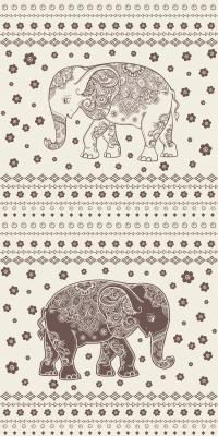 Fototapete Retro-Illustration von Elefanten