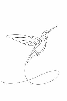 Poster Fliegender Kolibri