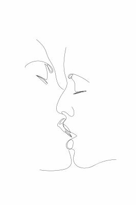 Poster Kuss zweier Verliebter