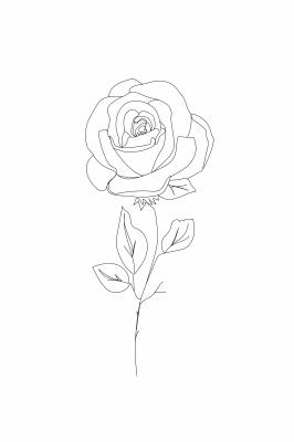 Poster Minimalistische Rose