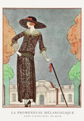 Poster Vornehme Frau mit Hut