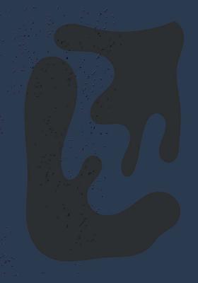 Poster Schwarze Abstraktion auf dunkelblauem Hintergrund