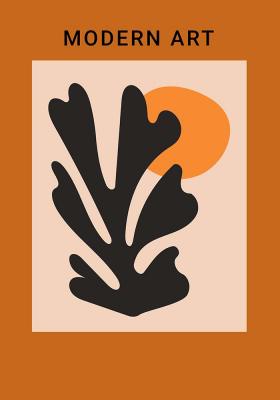 Poster Pflanze und Sonne in Orange