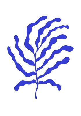 Poster Einzelne blaue Pflanze