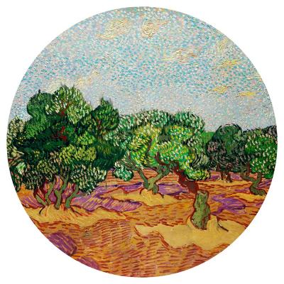 Sticker Olivenbäume in van Goghs Impression