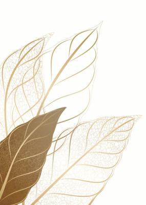 Poster Botanisches Muster mit Gold