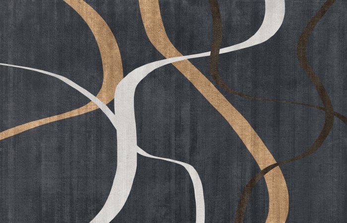 Fototapete Streifen auf dunklem Hintergrund, minimalistisches Muster