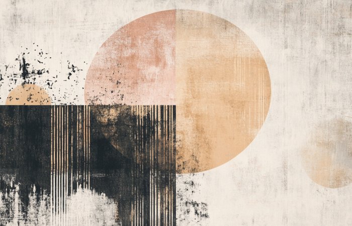 Fototapete Geometrische Abstraktion mit strukturiertem Hintergrund