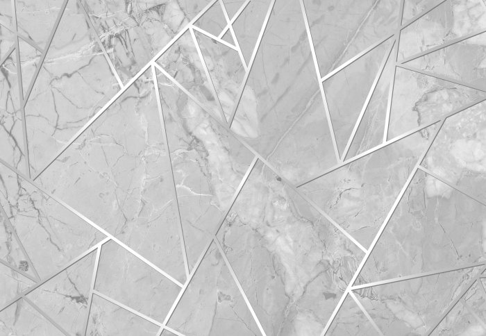 Fototapete Geometrische Linien auf grauem Marmorhintergrund