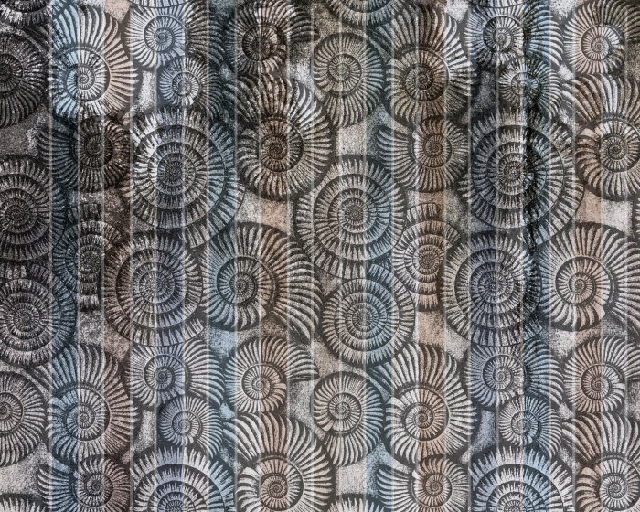 Fototapete Muschelmuster mit Betoneffekt