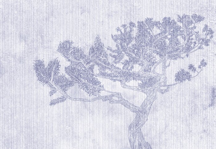 Fototapete Baum im Vintage-Stil