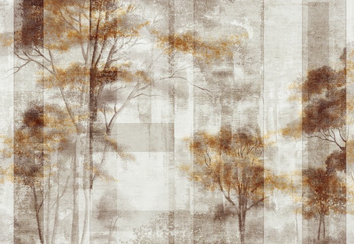 Fototapete Waldlandschaft in herbstlichen Farben