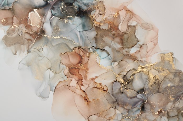 Fototapete Abstrakte Komposition mit Aquarellmarmor