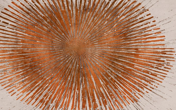 Fototapete Abstrakter Kreis in Kupferfarben mit Textur