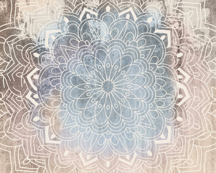 Fototapete Mandala auf strukturiertem Betonhintergrund