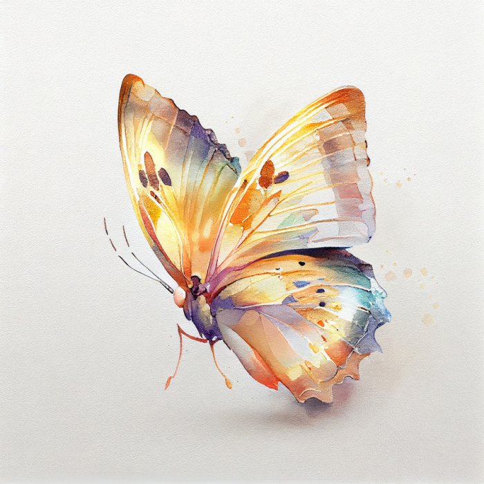 Bild Bunter Schmetterling im Aquarellstil
