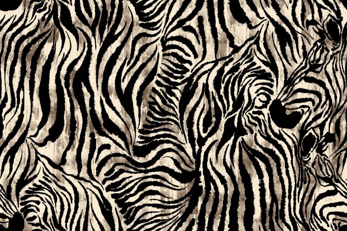 Fototapete Animalprint mit Zebrastreifen