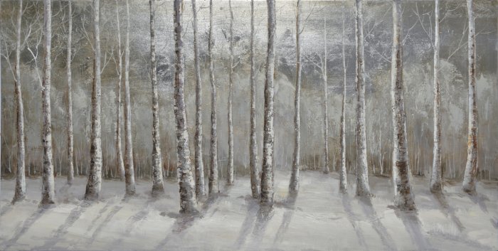 Fototapete Landschaft mit Bäumen in einem Winterwald