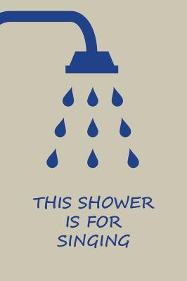 Poster Moderne Illustration mit Dusche und Schriftzug