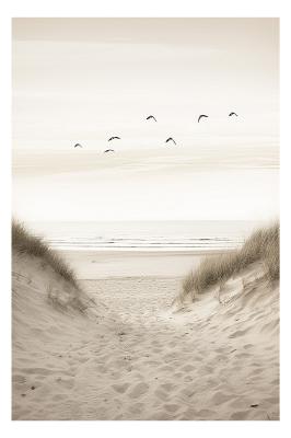 Poster Sonnenuntergang über dem Meer malerische Landschaft