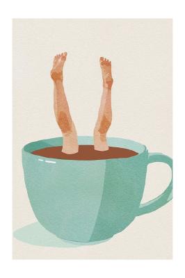Poster Kaffeetasse moderne Illustration