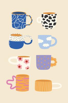 Poster Bunte Kaffeetassen