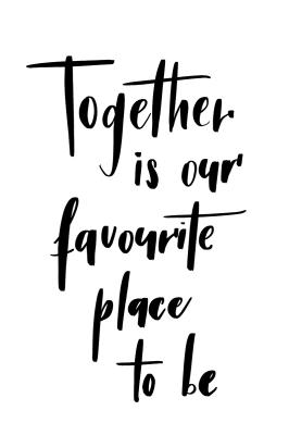 Poster Schwarz weißes Zitat für Verliebte