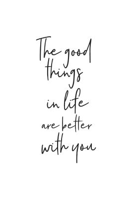 Poster Schwarz weiße Sentenz im minimalistischen Stil