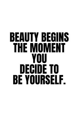 Poster Minimalistisches Zitat über das Selbstsein