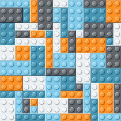 Tapete Bunte abstrakte 3D Lego Bausteine