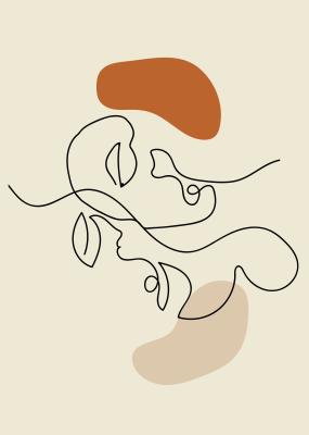 Bild Minimalistische Gesichter im Line Art Stil