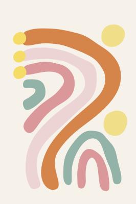 Bild Abstraktes Motiv mit Regenbogen und Sonne