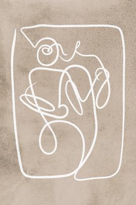 Bild Abstrakte Formen im Line Art Stil auf texturiertem Hintergrund