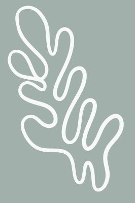 Bild Abstrakte Komposition mit welliger Form auf minzfarbenem Hintergrund