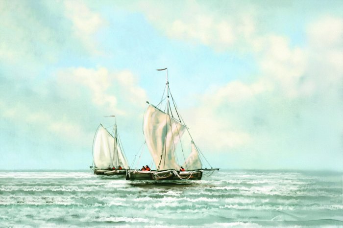 Fototapete Segelboote auf ruhigem Meer