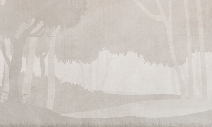 Fototapete Minimalistische Waldlandschaft in Beige