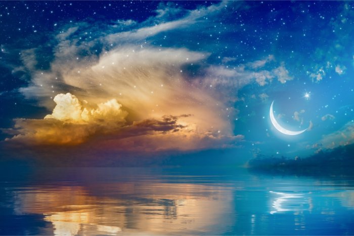 Fototapete Sternennacht am Meer