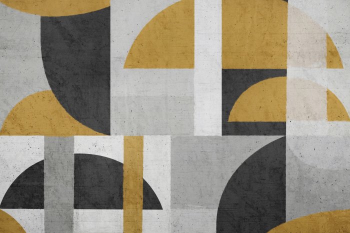 Fototapete Geometrische Formen auf Beton