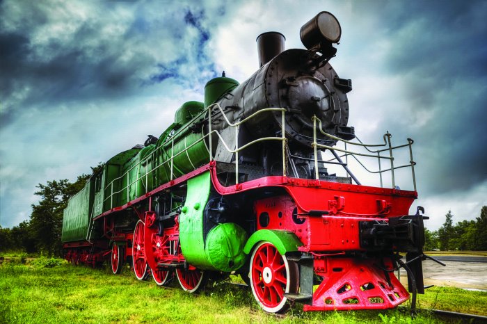 Fototapete Foto einer alten Lokomotive