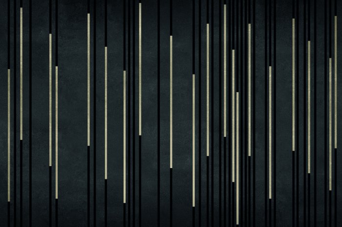 Fototapete Schwarze Streifen mit goldener Verzierung
