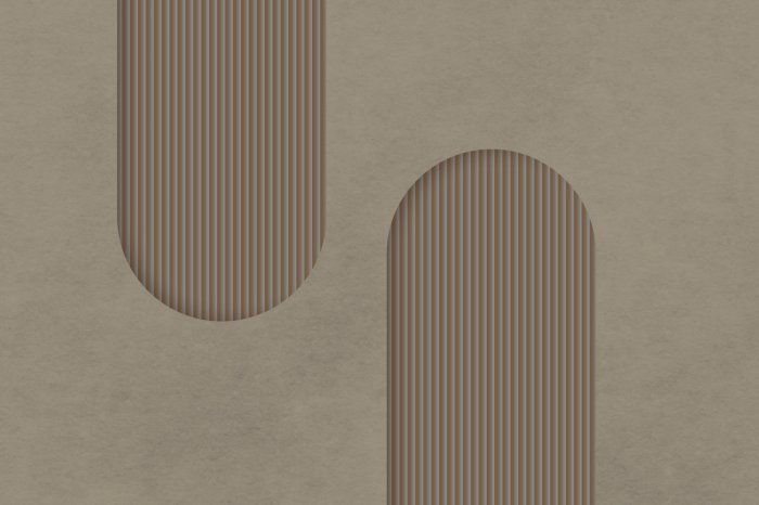 Fototapete Braune Bogenformen mit Streifen