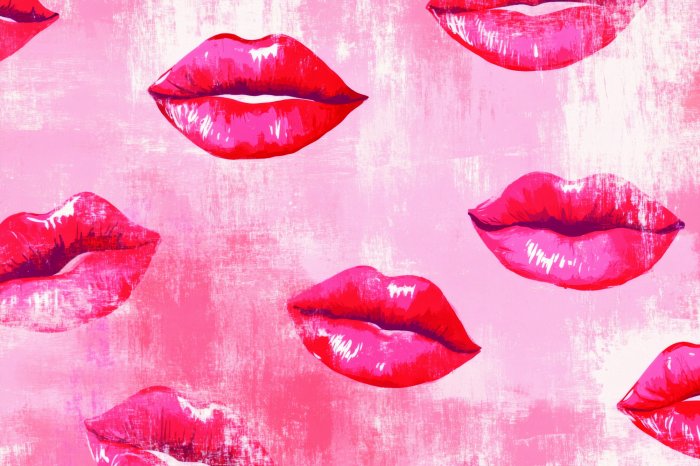 Fototapete Saftige rote Lippen