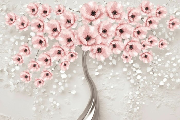 Fototapete 3D Kirschblütenbaum