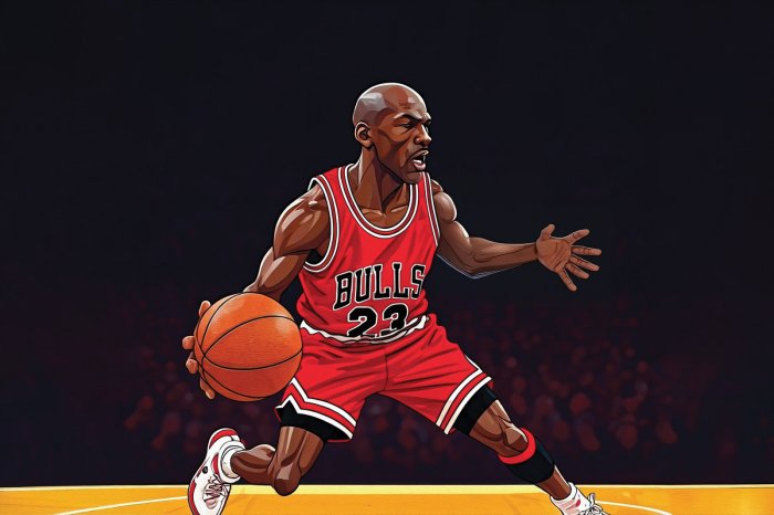 Fototapete Basketballspieler, der mit dem Ball auf dem Spielfeld läuft