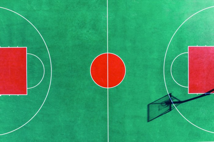 Fototapete Sportliches Basketballfeld