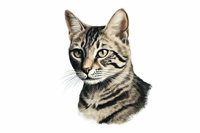 Fototapete Porträt einer Hauskatze