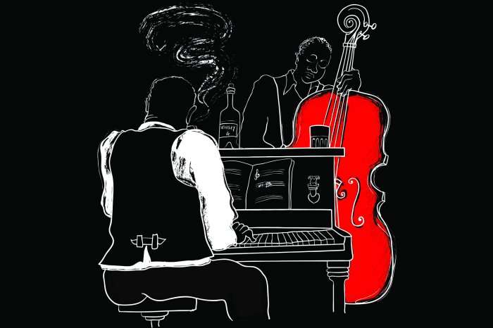 Fototapete Männer, die Klavier und Cello spielen