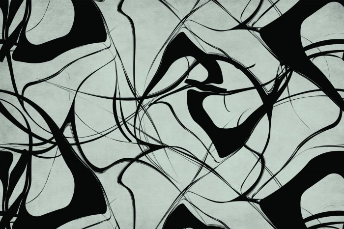 Fototapete Abstrakte schwarze Linien auf grauem Hintergrund