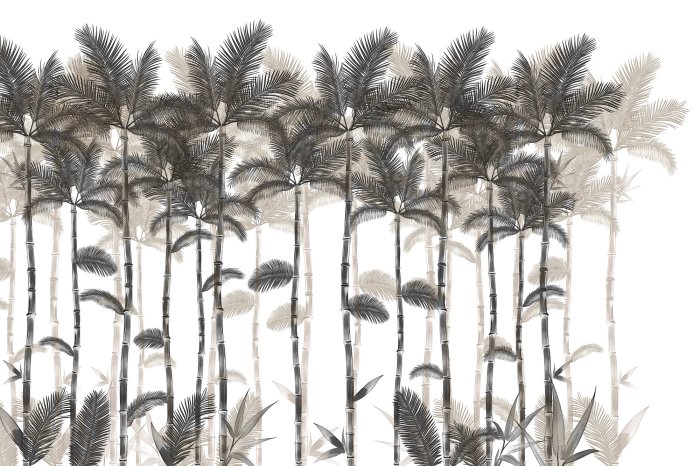 Fototapete Palmenbäume im tropischen Dschungel