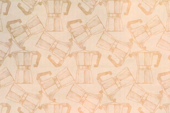 Fototapete Kaffeemaschine im Vintage-Stil